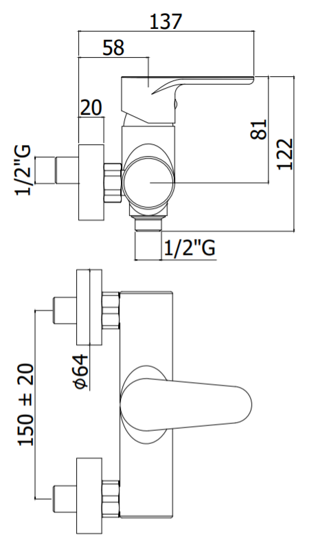 Paffoni Green Смеситель для душа без душевого набора, цвет: хром GR168CR
