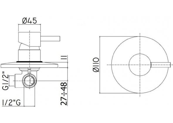 Paffoni Light Смеситель встраиваемый для душа, цвет: белый матовый LIG011BO