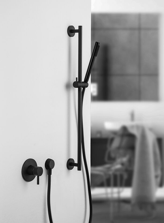 Paffoni Light Смеситель встраиваемый для душа, цвет: черный матовый LIG011NO