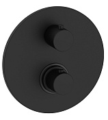 Paffoni Light Смеситель термостат встраиваемый для душа на 3 выхода, цвет: черный матовый LIQ019NO