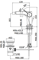 Paffoni Rock Смеситель для биде без донного клапана, цвет: хром RO131CR