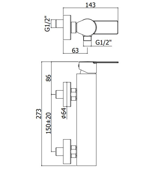 Paffoni Tango Смеситель для душа, цвет: хром TA168CR