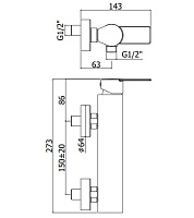 Paffoni Tango Смеситель для душа, цвет: хром TA168CR
