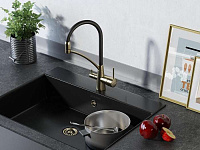 Paulmark Siеgen Смеситель для кухни с гибким изливом, цвет: бронза Si213111-BR