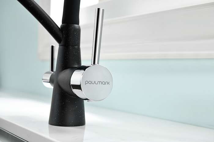 Paulmark Siеgen Смеситель для кухни с гибким изливом, цвет: черный Si213111-308