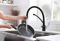 Paulmark Siеgen Смеситель для кухни с гибким изливом, цвет: антрацит Si213111-401