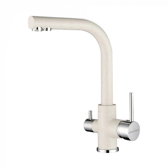 Paulmark Essen Смеситель для кухни с гибким изливом, цвет: белый Es213011-331