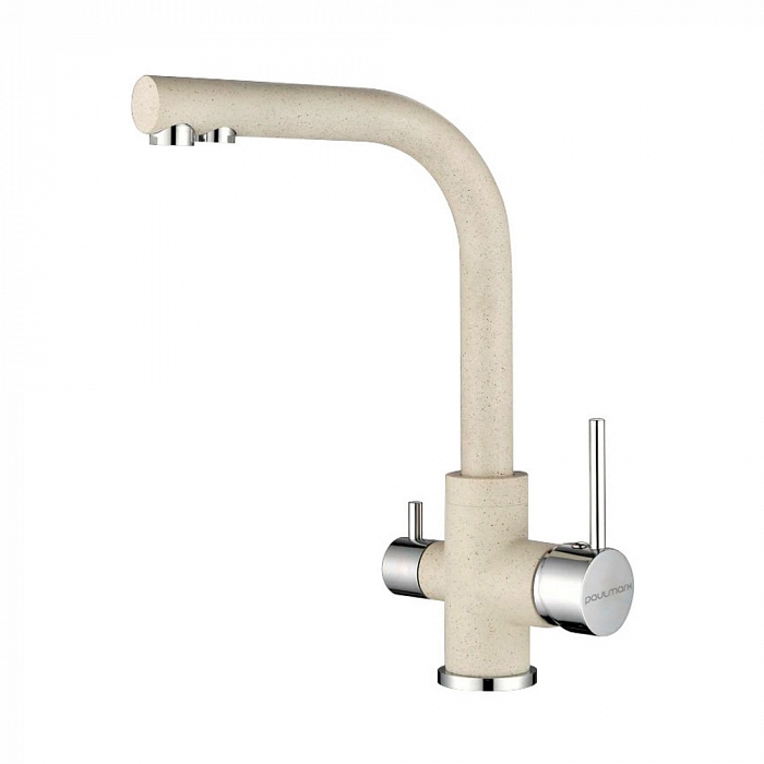 Paulmark Essen Смеситель для кухни с гибким изливом, цвет: бежевый Es213011-328