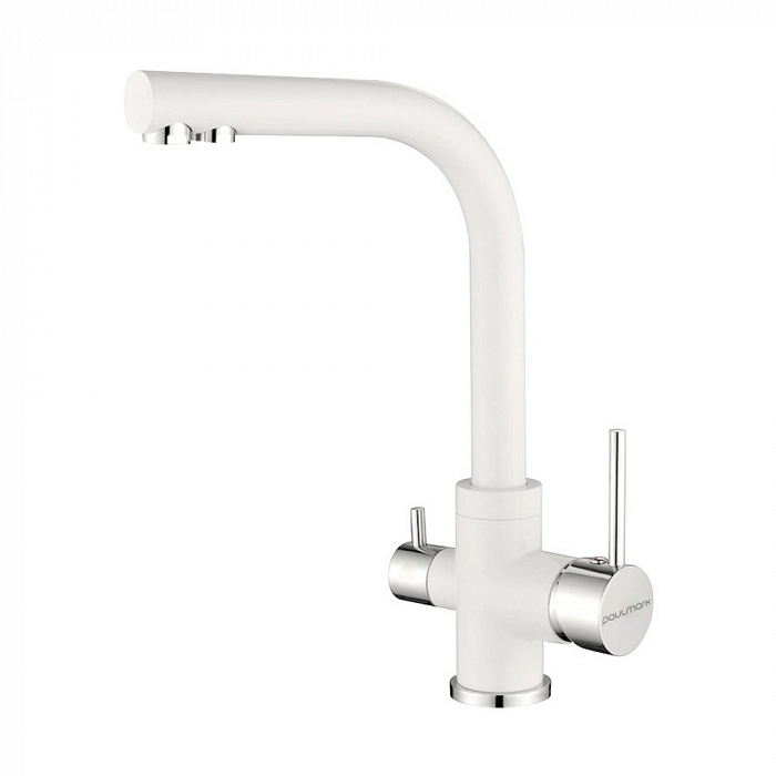Paulmark Essen Смеситель для кухни с гибким изливом, цвет: белый матовый Es213011-431