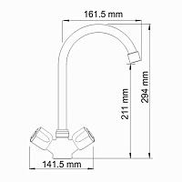 Смеситель Wasserkraft Amper  для кухонной мойки 2907