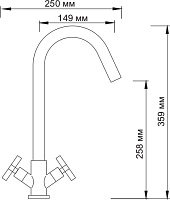 Смеситель Wasserkraft Weser  для кухонной мойки 7847