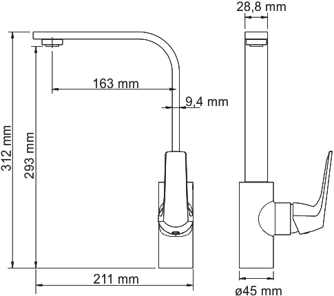 Смеситель Wasserkraft Neime  для кухонной мойки 1907