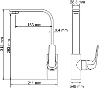Смеситель Wasserkraft Neime  для кухонной мойки 1907