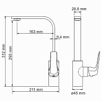 Смеситель Wasserkraft Neime  для кухонной мойки 1907