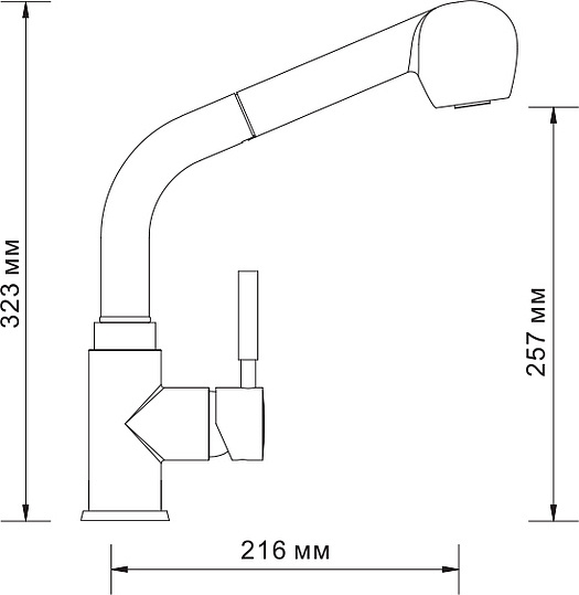 Смеситель Wasserkraft  для кухонной мойки, светлая бронза A8237