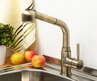 Смеситель Wasserkraft  для кухонной мойки, светлая бронза A8237