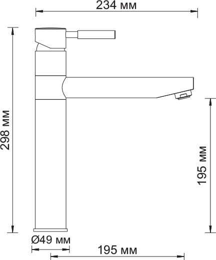 Смеситель Wasserkraft Main  для кухонной мойки 4107