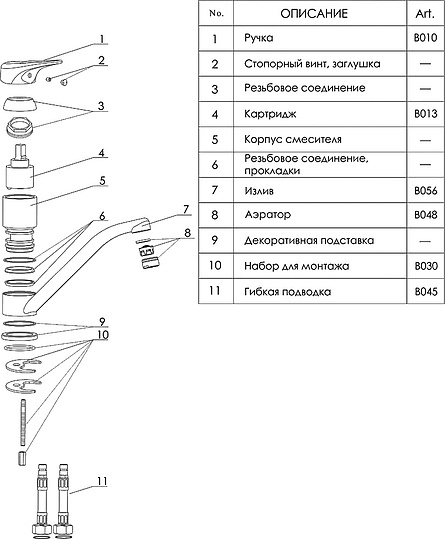 Смеситель Wasserkraft Oder  для кухонной мойки 6307
