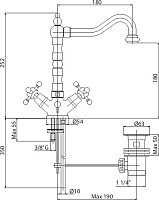 Смеситель Cezares Golf LS2 02 для раковины GOLF-LS2-02