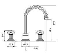 Смеситель Cezares Olimp BLS2 A 03/24 M для раковины OLIMP-BLS2-A-03/24-M