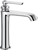 Cezares Liberty Смеситель для раковины высокий, с донным клапаном, излив 15 см, цвет: хром LIBERTY-F-LC-01-W0