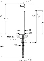 Смеситель VitrA Q Line  для раковины A40798EXP