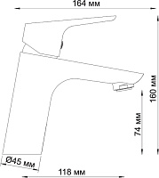 Смеситель Wasserkraft Lippe  для раковины 4503