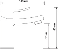 Смеситель Wasserkraft Exter  для раковины, светлая бронза 1603