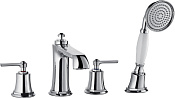 Cezares Liberty Смеситель на борт ванны на 4 отверстия, с ручным душем, цвет: хром LIBERTY-F-BVD4-01