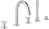 Grohe Atrio New Смеситель на борт ванны, с ручным душем, 5 отверстий, цвет: хром 19923003