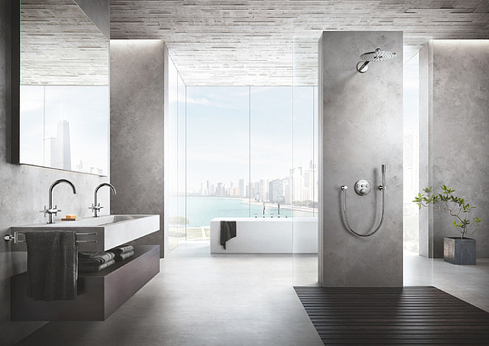 Grohe Atrio New Смеситель на борт ванны, с ручным душем, 5 отверстий, цвет: хром 19923003
