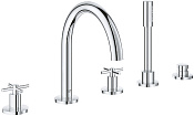 Grohe Atrio New Смеситель на борт ванны, с ручным душем, 5 отверстий, цвет: хром 19923003