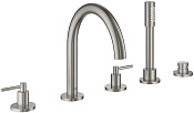 Grohe Atrio New Смеситель на борт ванны, с ручным душем, 5 отверстий, цвет: теплый закат, матовый 19922DC3