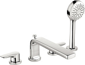 Kludi Pure&Solid Смеситель на борт ванны с ручным душем и держателем, цвет: хром 344230575