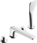 Kludi Ameo Смеситель на борт ванны с ручным душем и держателем, цвет: хром 414240530