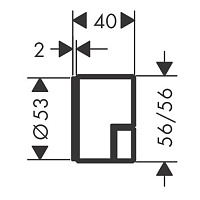 Axor Edge Запорный вентиль, внешняя часть, цвет: хром 46770000