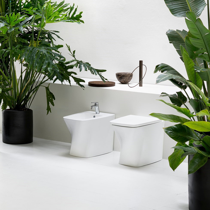 Azzurra Hera Унитаз напольный приставной безободковый 57х38х42 см, цвет белый HEVCTPE00000BI