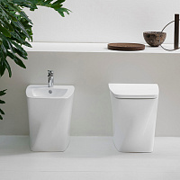 Azzurra Hera Унитаз напольный приставной безободковый 57х38х42 см, цвет белый HEVCTPE00000BI