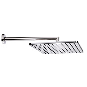 Bossini Cosmo Верхний душ 28 см, 1 вид струи, кронштейн настенный 35 см, цвет: chrome H70598.030