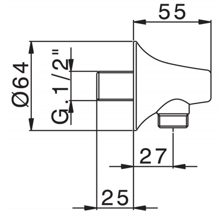 Cisal Vita Шланговое подключение, цвет: chrome VI01700021