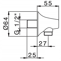 Cisal Vita Шланговое подключение, цвет: chrome VI01700021
