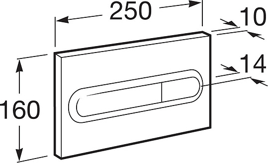 Roca Pro In-Wall PL1 Кнопка смыва, цвет: белый 890095000