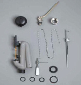 Simas Arcade Механизм слива со штоком, ручкой и цепочкой, цвет: хром глянцевый R02cr