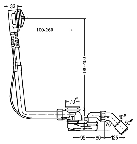 Viega Multiplex Слив-перелив без накладок 103071