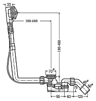 Viega Multiplex Слив-перелив без накладок 107см удлинённый 308889