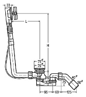 Viega Multiplex Visign M5 Слив-перелив для ванны, цвет: хром 101909