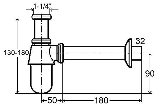 Сифон для раковины Viega  с пробкой 366681