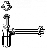 Сифон для раковины Viega  с пробкой 366681