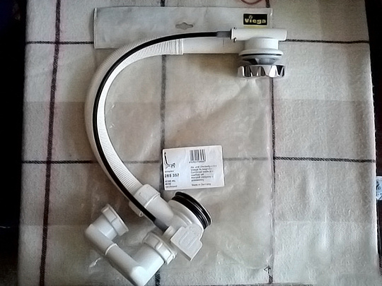 Viega Simplex Simplex Слив-перелив полуавтомат для стандартных ванн, с сифоном, 40/50 x 54см, цвет:  285357