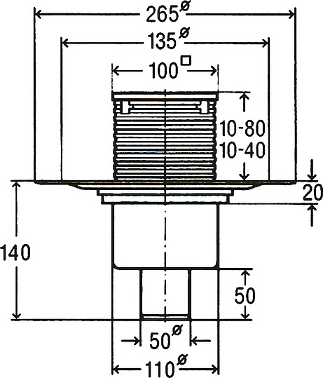 Viega Advantix Душевой трап вертикальный с решеткой слива 583224